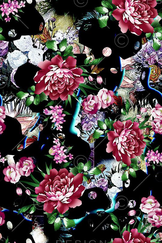 花卉印花华亿平台图片