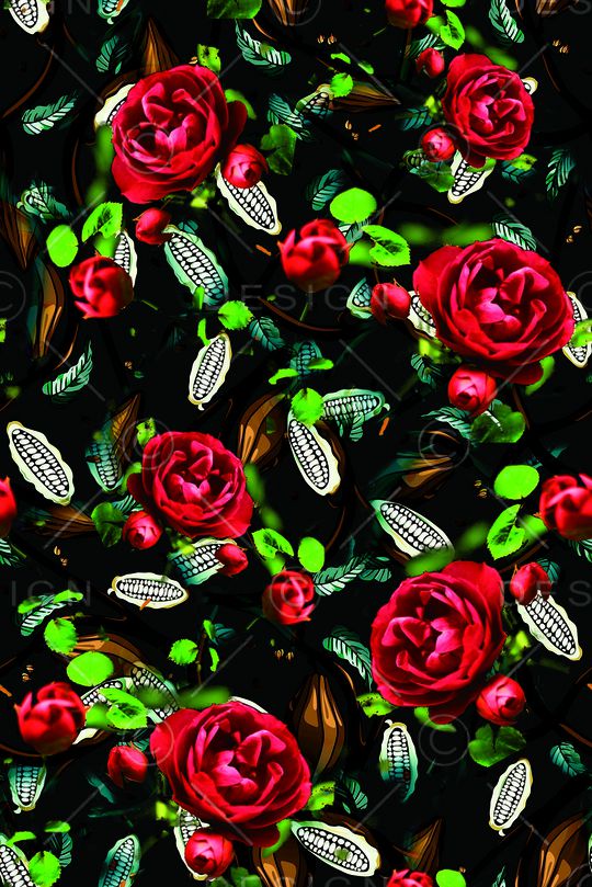 花卉印花华亿平台图片