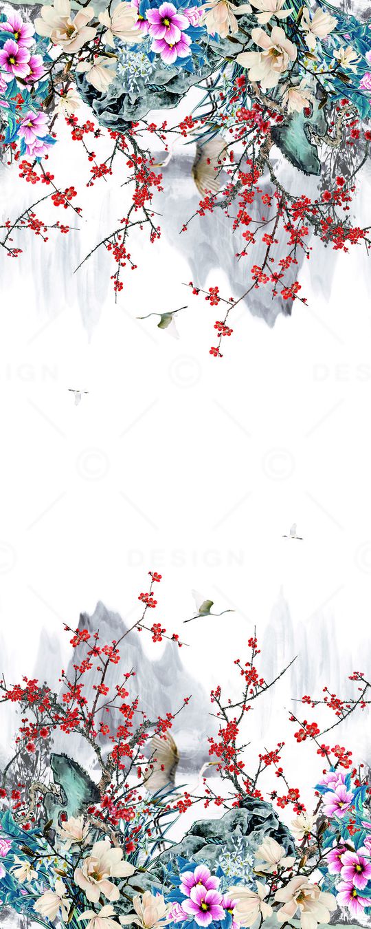 花卉印花华亿平台图片