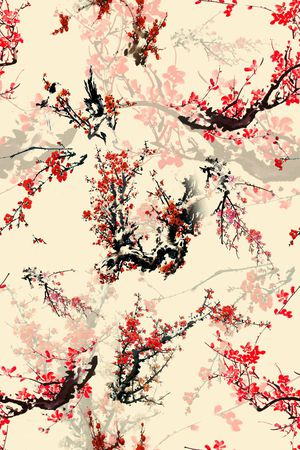 梅花印花华亿平台图片