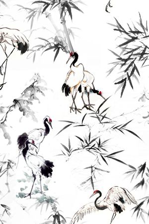 工笔画印花华亿平台图片