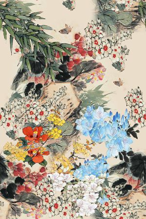 中国风印花华亿平台图片