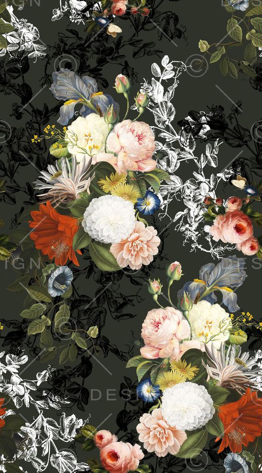 花卉印花华亿平台图片