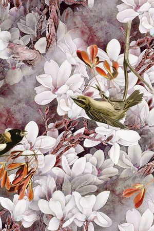 花鸟印花华亿平台图片