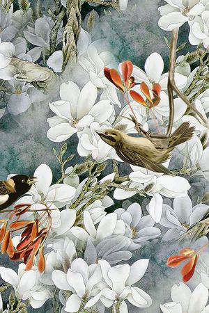 花鸟印花华亿平台图片