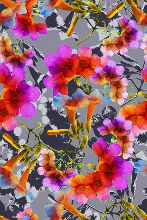 花卉印花华亿平台图片