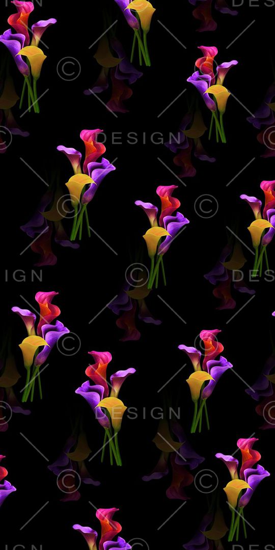 时尚黑底印花华亿平台图片