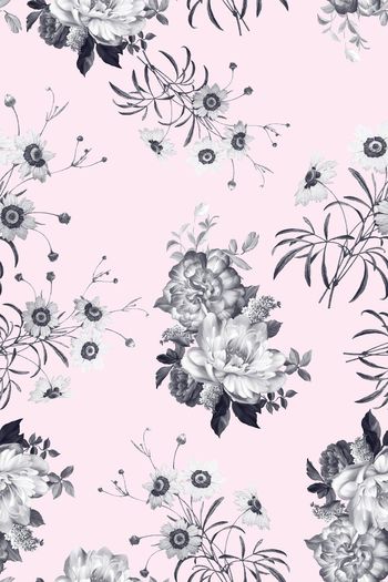 626112-欧美黑白花朵05693