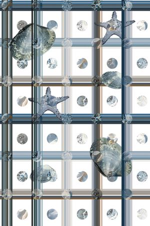 抽象手绘满版格子印花华亿平台图片