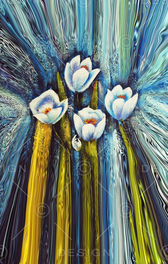 花卉印花华亿平台图片