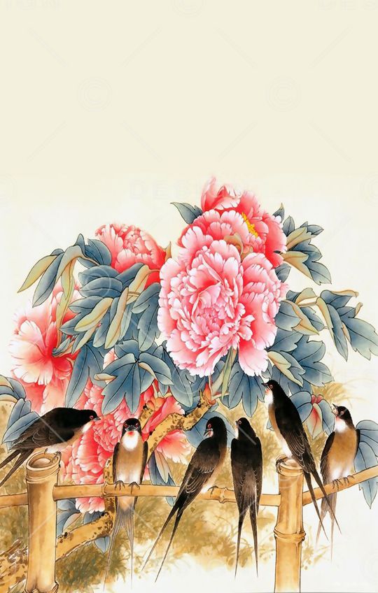 花卉印花华亿平台图片