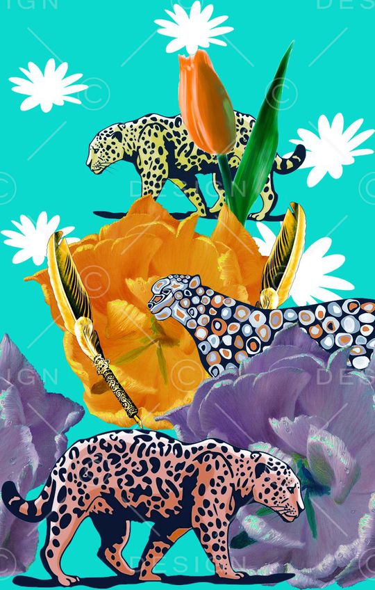 动物纹印花华亿平台图片