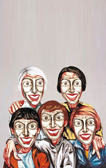 卡通人物印花华亿平台图片