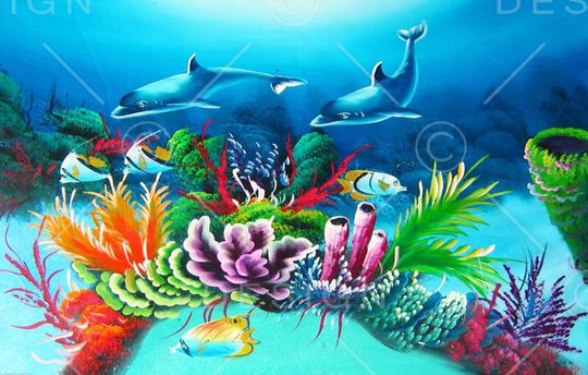 海底世界印花华亿平台图片