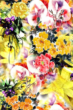 水彩印花华亿平台图片