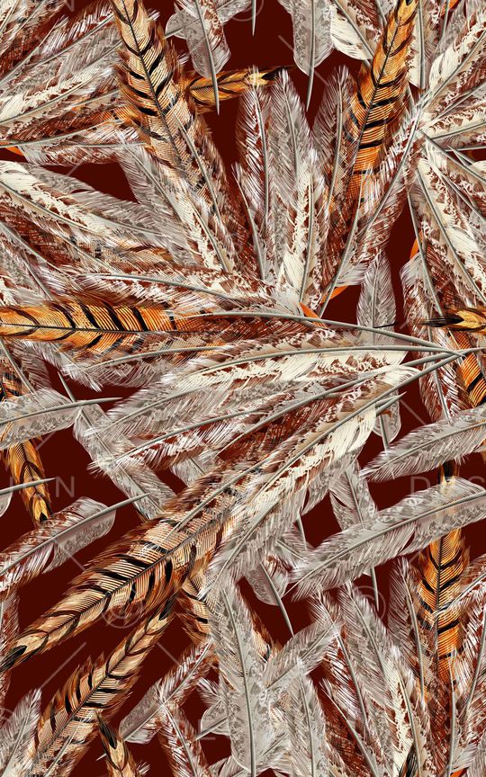 羽毛印花华亿平台图片