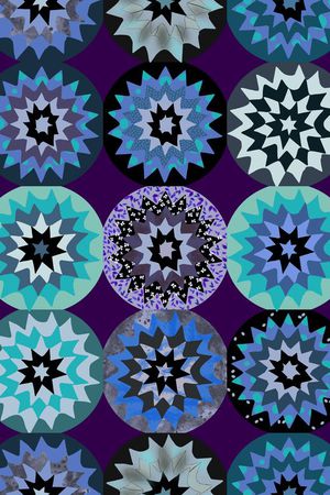 传统民族风几何方格印花华亿平台图片