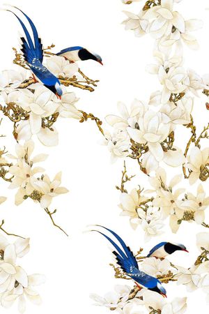 花鸟印花华亿平台图片