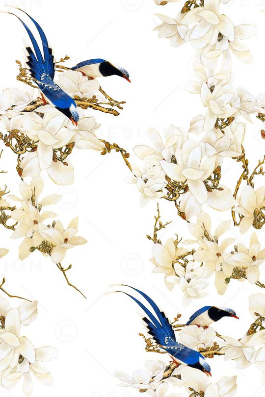 花鸟印花华亿平台图片