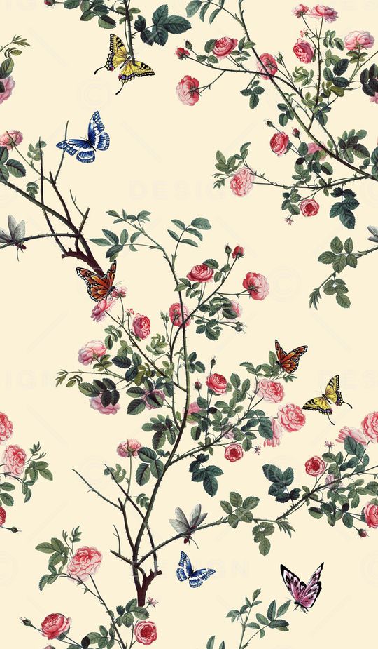 蝴蝶印花华亿平台图片