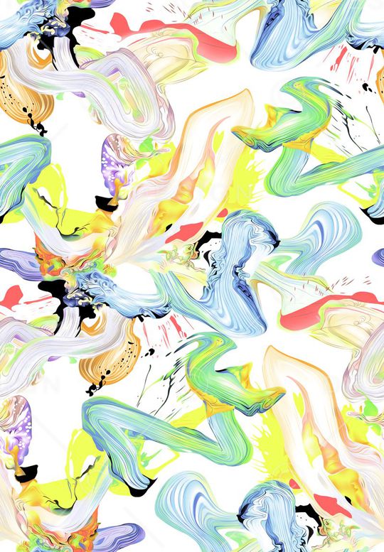 波浪条纹印花华亿平台图片