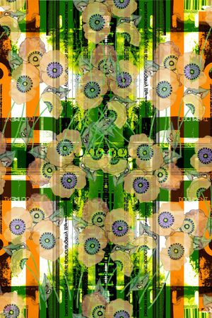 复古、彩绘、花朵印花华亿平台图片