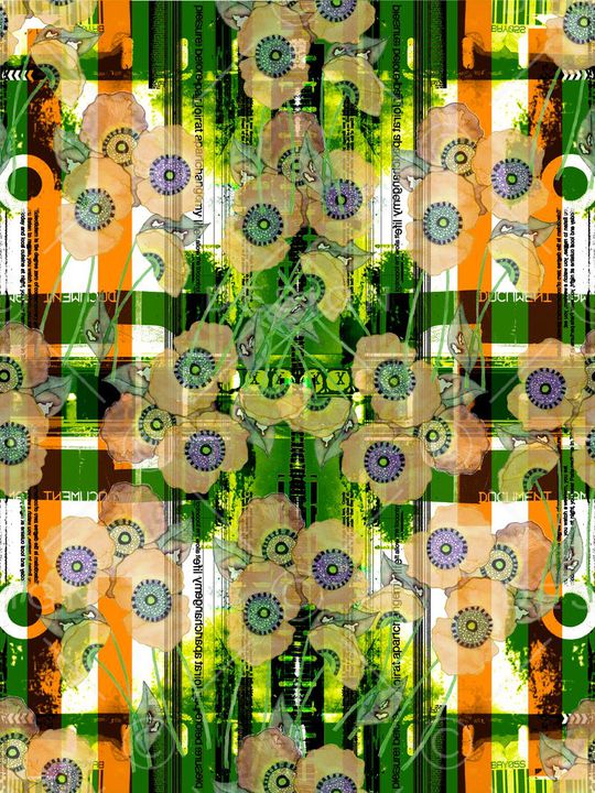 复古、彩绘、花朵印花华亿平台图片