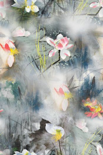 中国风印花华亿平台图片