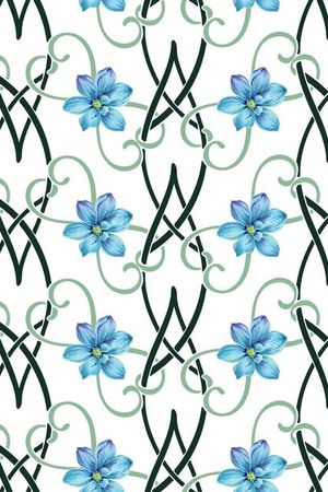 时尚手绘花印花华亿平台图片