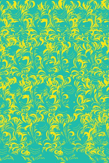 626567-黄色小卷蓝色背景