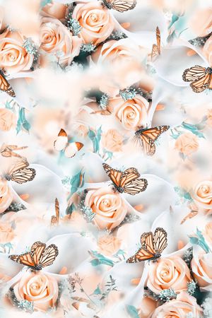 时尚潮流柔和系列女装裙子印花印花华亿平台图片