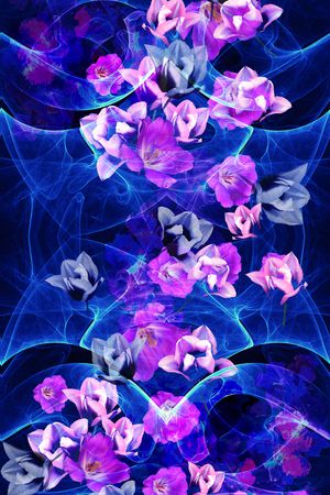 花卉印花华亿平台图片