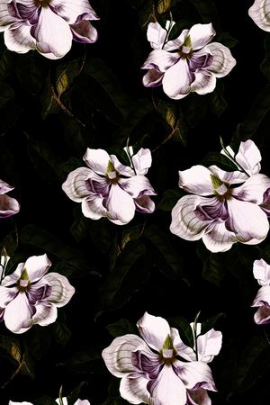 时尚大花印花华亿平台图片