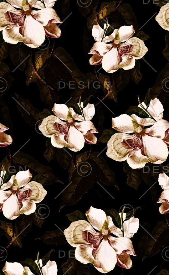 时尚大花印花华亿平台图片