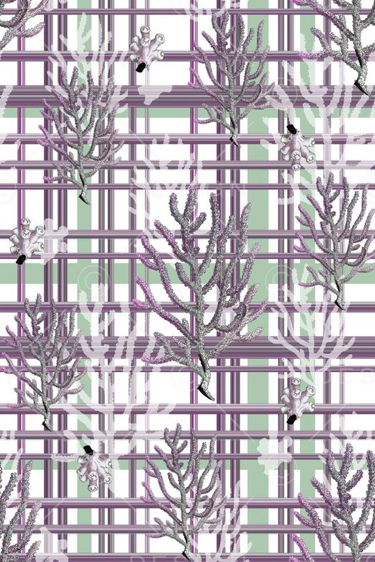 抽象手绘满版热带植物印花华亿平台图片