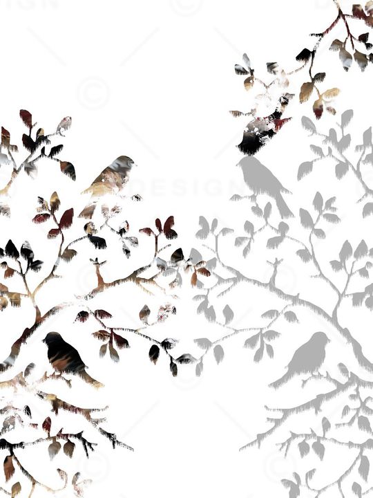 树枝印花华亿平台图片