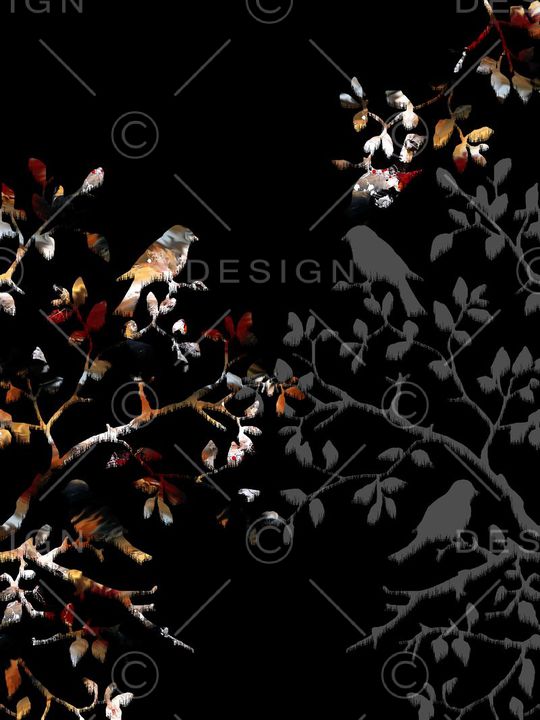 树枝印花华亿平台图片