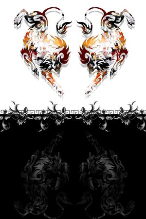 狮子印花华亿平台图片