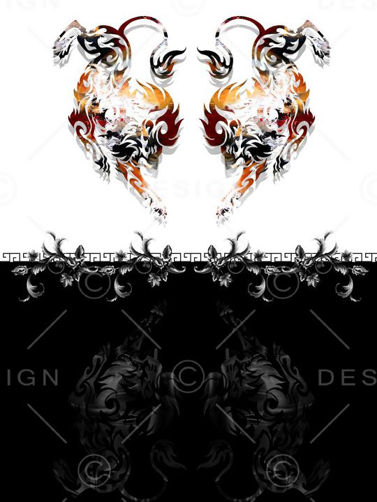 狮子印花华亿平台图片