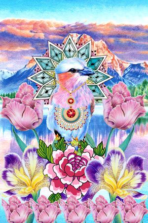 定位花卉印花华亿平台图片