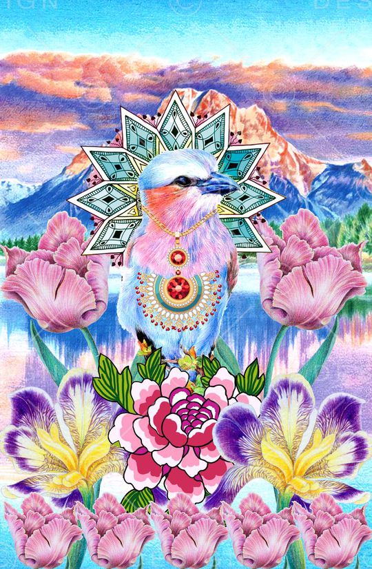 定位花卉印花华亿平台图片