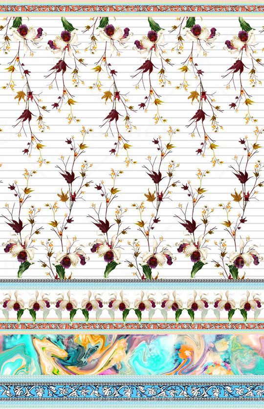 手绘幻彩条纹印花华亿平台图片