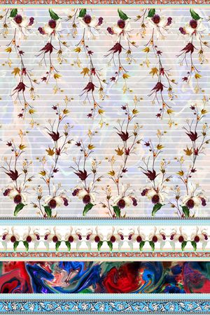 手绘幻彩条纹印花华亿平台图片