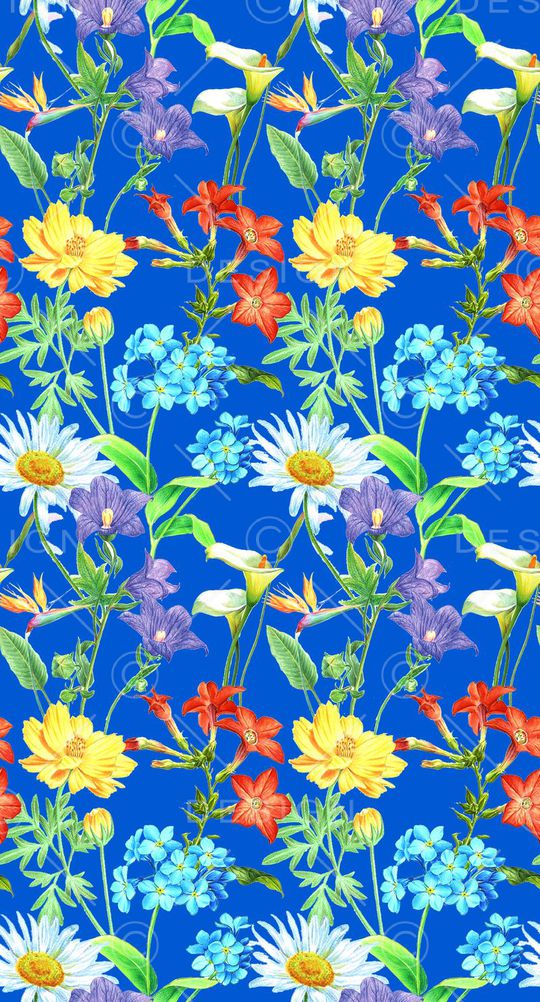 手绘各种小碎花印花华亿平台图片