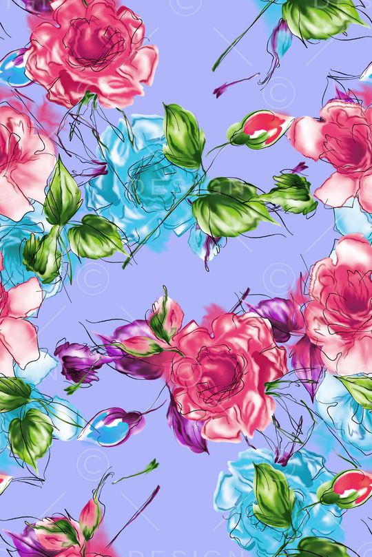 手绘印花华亿平台图片