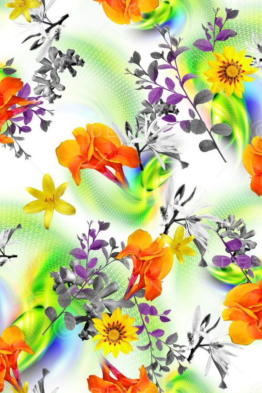 3D花朵印花华亿平台图片