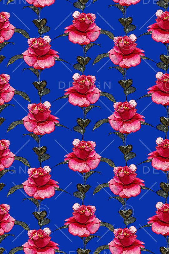 时尚抽象手绘玫瑰花花卉数码印花印花华亿平台图片