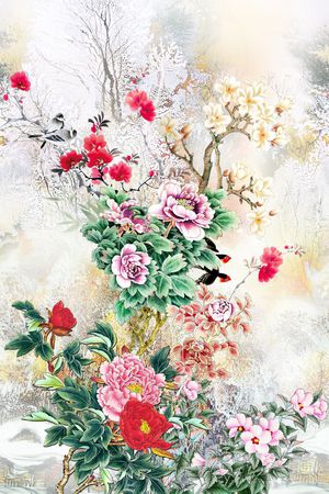 中国风印花华亿平台图片