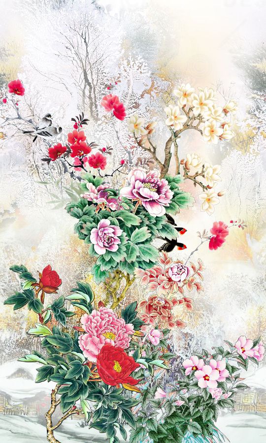 中国风印花华亿平台图片