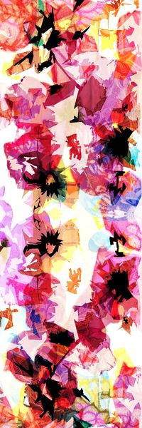 抽象长巾印花华亿平台图片